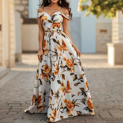 Summer Women Clothing Printed Sexy Bandeau Sling Dress .Ships from